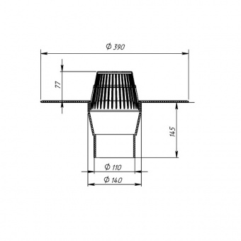 Чертеж воронки Fachmann V 110x140
