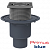 Душевой трап HL310Prblue с вертикальным выпуском DN50/75/110 и сухим сифоном Primus Blue