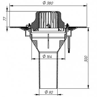 Чертеж воронки Fachmann VMOPro 90x300