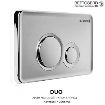 Панель с клавишами смыва Bettoserb DUO 40006463 хром матовый + хром глянец