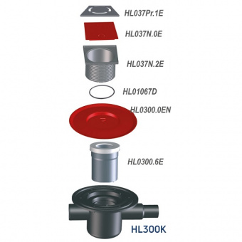 Составные элементы трапа HL300