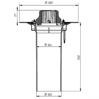 Чертеж воронки Fachmann VMOPro 160x590
