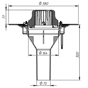 Чертеж воронки Fachmann VMOPro 75x300