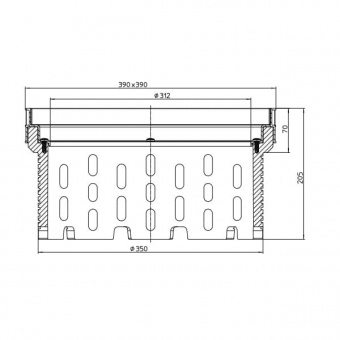 Чертеж с размерами колодца HL635N.0
