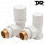 Угловой термостатический набор DR 0280.15BL0WBR 1/2"х1/2" белый