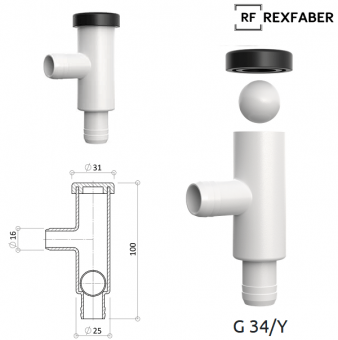 Сифон для кондиционеров Rex Faber G-34/Y