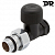 Прямой термостатический клапан DR 0255.15WHT0AP черный