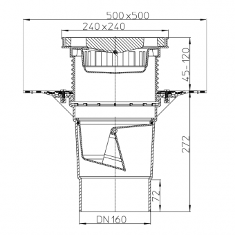 Размеры трапа HL616H/5