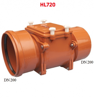 Затвор для канализации HL 720, однокамерный, для труб DN200, с одной механической заслонкой