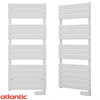 Электрический полотенцесушитель Atlantic Adelis W 750W белого цвета. Высота 1388 мм, ширина 556 мм
