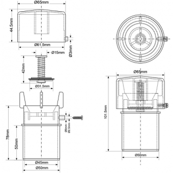 Размеры и чертеж клапана McAlpine MRAA4S