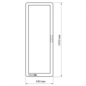 Размеры полотенцесушителя ThermoUp Dry Double F
