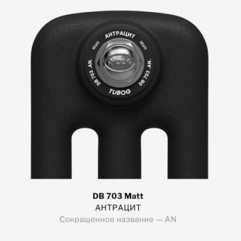 Радиатор Tubog цвет черный антрацит AN DB703 matt