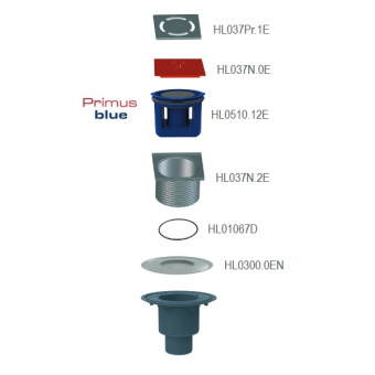 Составные элементы трапа HL310Prblue