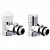 Термостатический угловой набор Royal Thermo Design 1/2" М30х1,5 хром