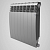 Биметаллический радиатор Royal Thermo Biliner 500-6 секций серого цвета Silver Satin