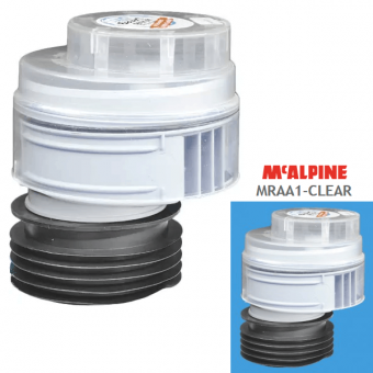 Вентиляционный канализационный клапан аэратор McAlpine MRAA1-CLEAR с манжетой