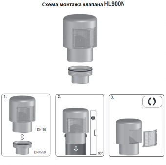 Схема монтажа клапана HL900N