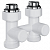Прямой узел нижнего подключения Royal Thermo Design 1/2"х3/4" EK белого цвета
