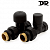 Термостатический прямой набор DR 0283.15WH0WBR 1/2"х1/2" черный