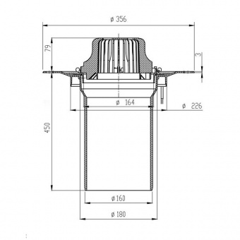 Чертеж воронки Fachmann VMO 160x450