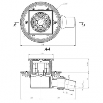 Трап Fachmann T 520.1 SDsP чертеж