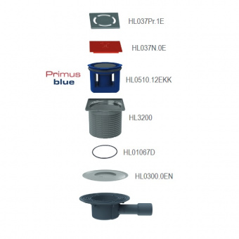 Составные элементы трапа HL510Prblue-3000