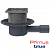 Душевой трап HL510Prblue с горизонтальным выпуском DN 40/50, сухим сифоном Primus Blue и решеткой из нержавеющей стали