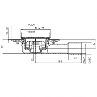 Чертеж с размерами трапа HL90Pr-3000