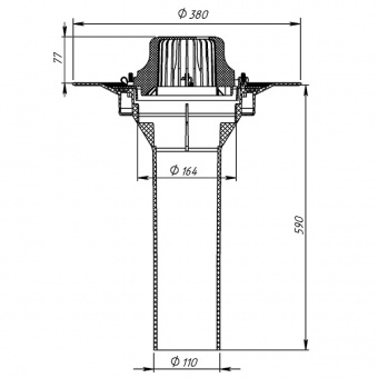 Чертеж воронки Fachmann VMPro 110x590
