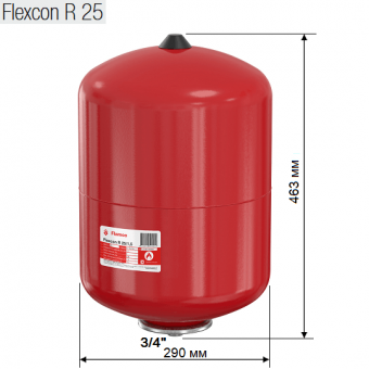 Расширительный бак Flamco Flexcon R 25 для систем отопления объем 25 литров