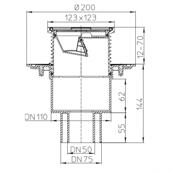 Размеры трапа HL310N.2