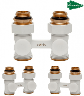 Прямой узел нижнего подключения Arrowhead Element White 216032W белый цвет