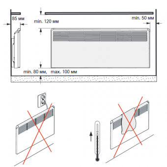 Рекомендации по установке конвектора ENSTO модели FinnHeat EPHBM10PR
