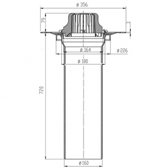 Чертеж воронки Fachmann VM 160x720