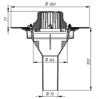 Чертеж воронки Fachmann VMPro 75x300