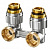 Угловой узел Oventrop Multiflex F ZB 1015884 1/2"x3/4" никелированный для нижнего подключения